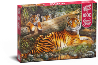 Obrázek z Puzzle CHERRY tygří rodinka 1000 dílků 