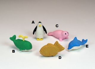 Obrázek z Guma mořská zvířata, 5 druhů, 3,5-5cm 