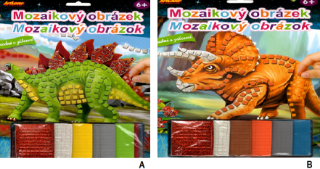 Obrázek z Mozaikový obrázek dino 2druhy 