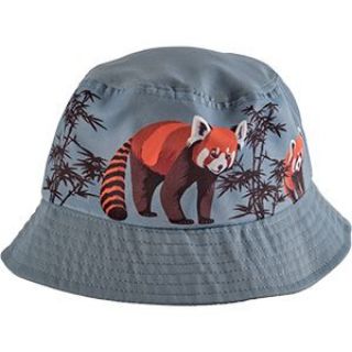 Obrázek z klobouček dospělý modrý - panda červená 