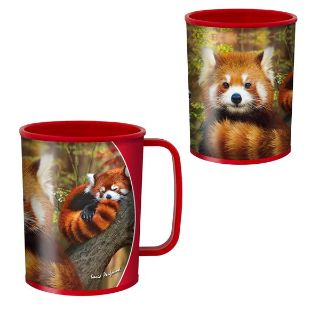 Obrázek z Hrnek 3D plast - panda červená, 300ml (5) 