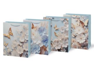 Obrázek z Dárková taška modrá L LUX motýli 