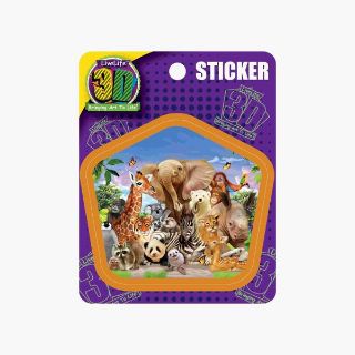 Obrázek z Nálepka 3D 9x11cm - safari 